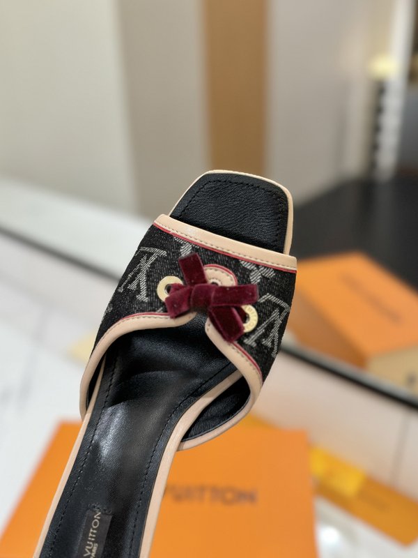 LV 모노그램 데님 스이스 하이힐 샌들 001-252499
