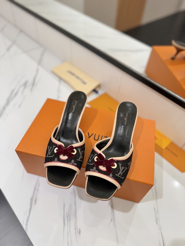 LV 모노그램 데님 스이스 하이힐 샌들 001-252499