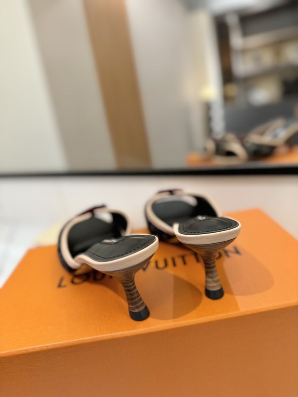LV 모노그램 데님 스이스 하이힐 샌들 001-252499