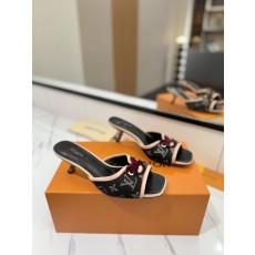LV 모노그램 데님 스이스 하이힐 샌들 001-252499
