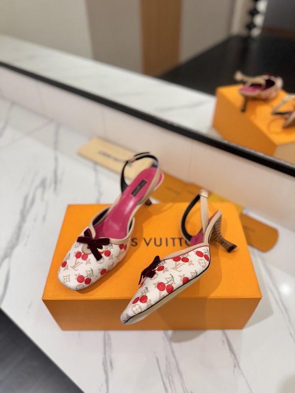 LV 모노그램 데님 하이힐 샌들 001-252503