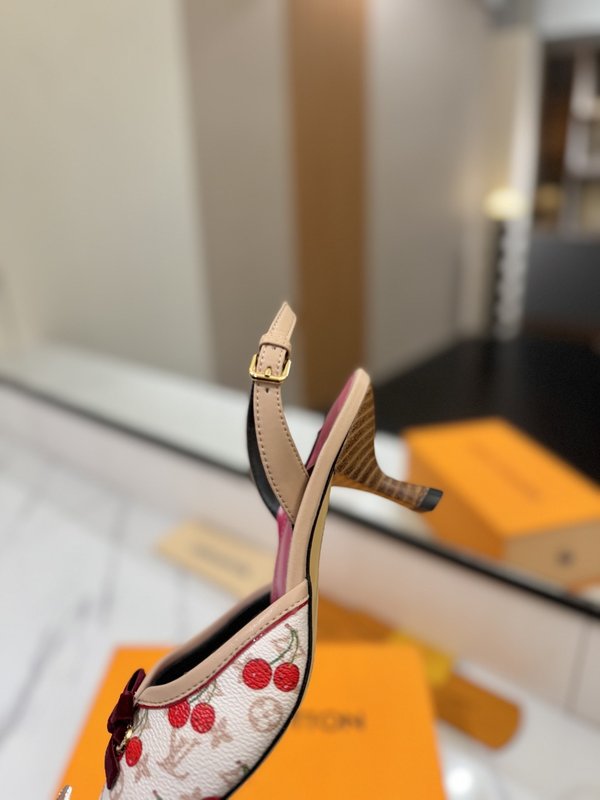 LV 모노그램 데님 하이힐 샌들 001-252503