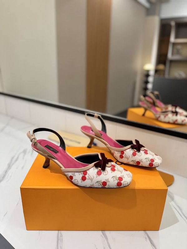 LV 모노그램 데님 하이힐 샌들 001-252503