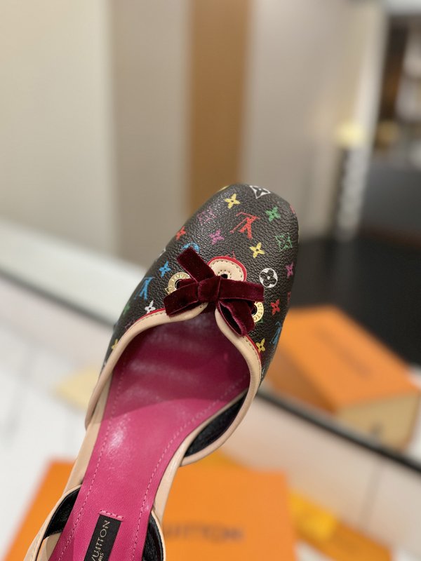 LV 모노그램 데님 버클 하이힐 샌들 001-252507