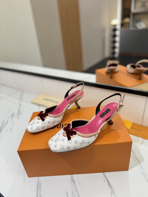 LV 모노그램 데님 하이힐 샌들 001-252508
