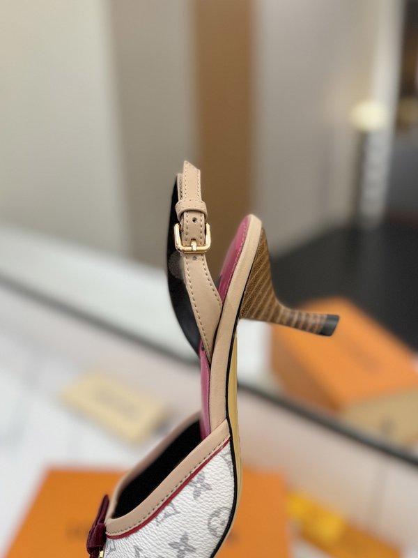 LV 모노그램 데님 하이힐 샌들 001-252508