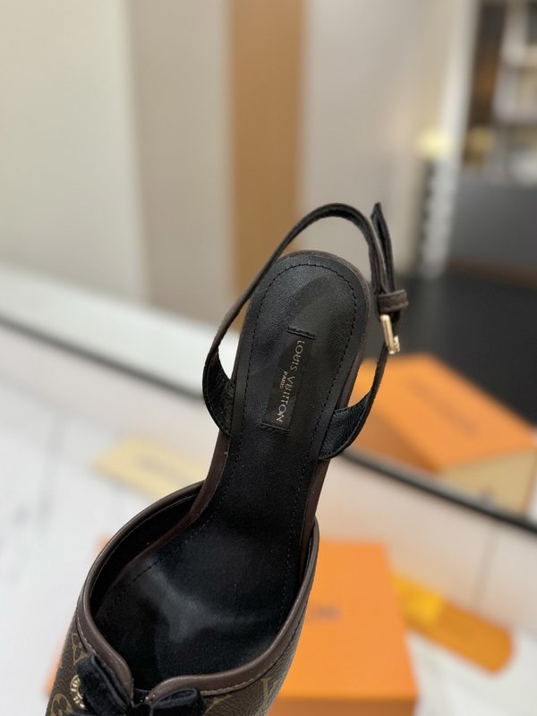 LV 모노그램 데님 하이힐 샌들 001-252509