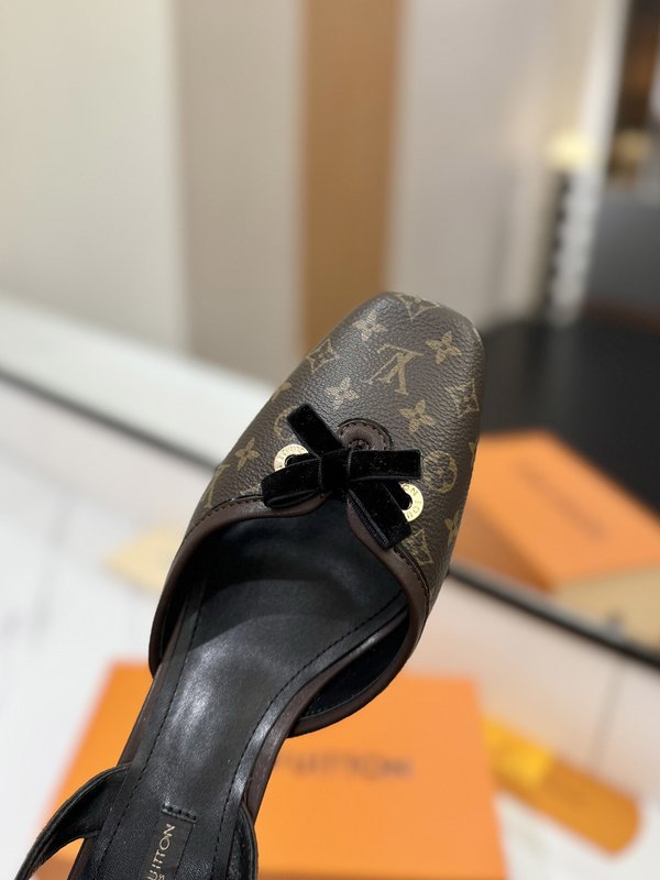 LV 모노그램 데님 하이힐 샌들 001-252509