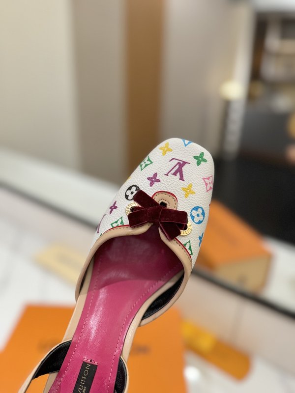 LV 모노그램 데님 하이힐 샌들 001-252510