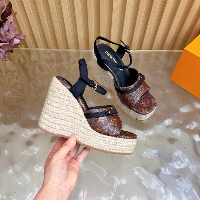 루이비통 에스파드리유 웨지 샌들 001-252516