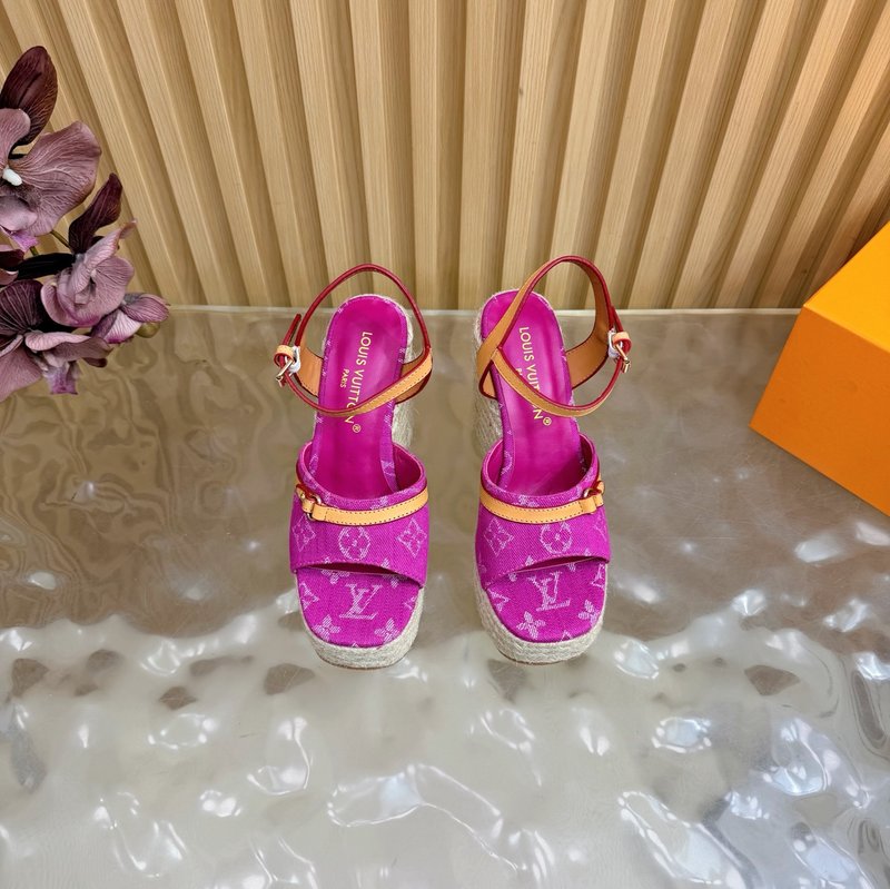 루이비통 에스파드리유 웨지 샌들 001-252517