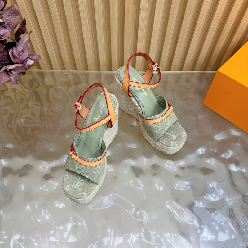 루이비통 에스파드리유 웨지 샌들 001-252518
