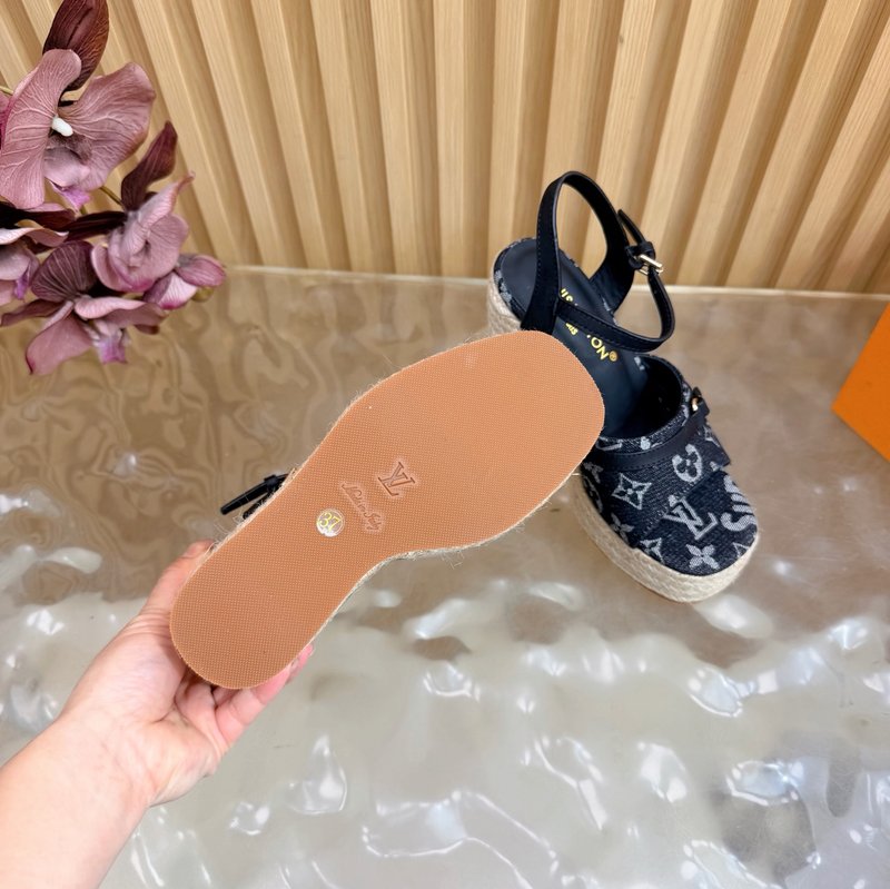 루이비통 에스파드리유 웨지 샌들 001-252519
