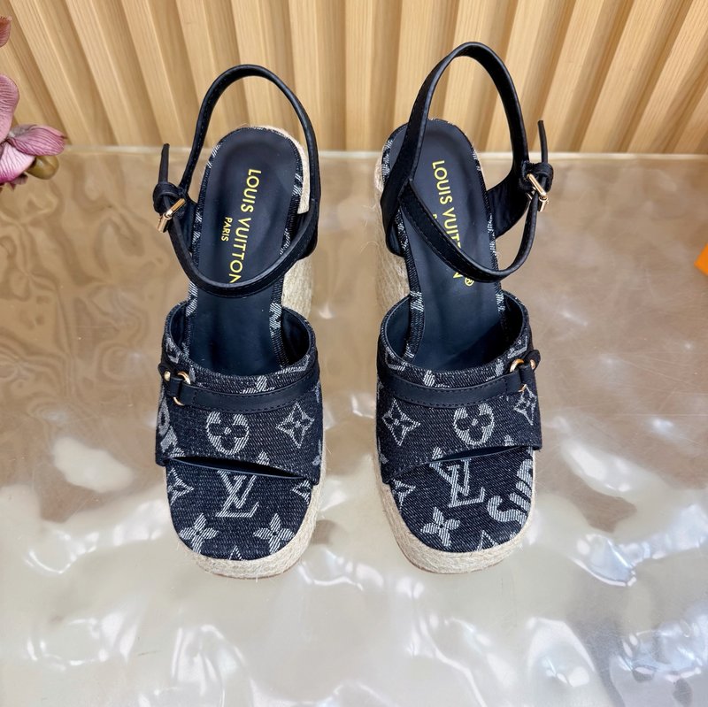 루이비통 에스파드리유 웨지 샌들 001-252519