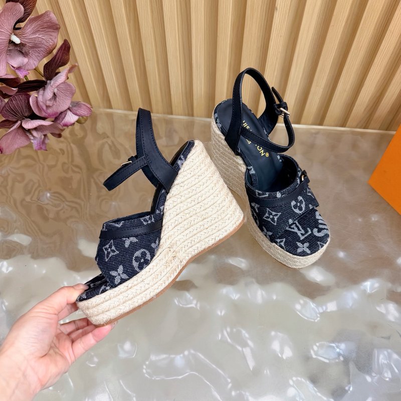 루이비통 에스파드리유 웨지 샌들 001-252519