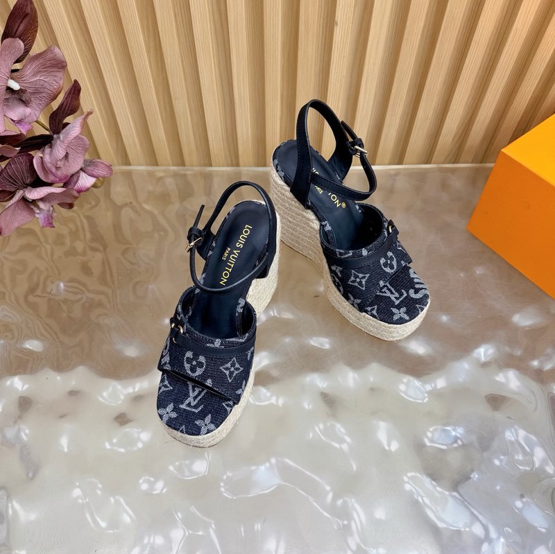 루이비통 에스파드리유 웨지 샌들 001-252519