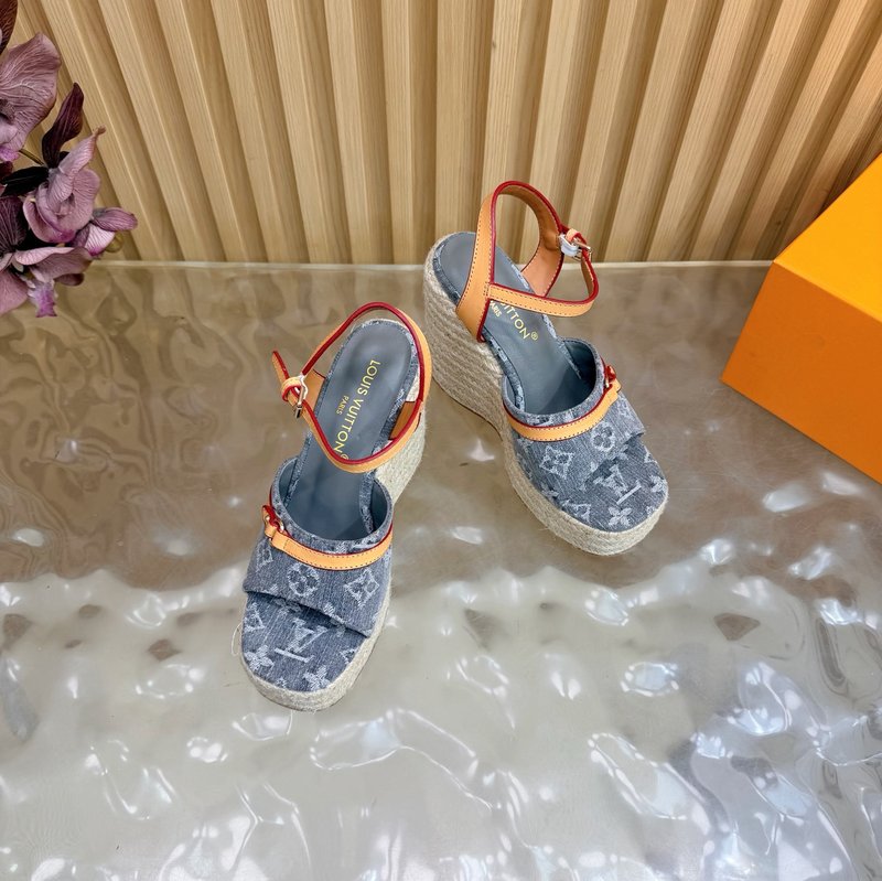 루이비통 에스파드리유 웨지 샌들 001-252520