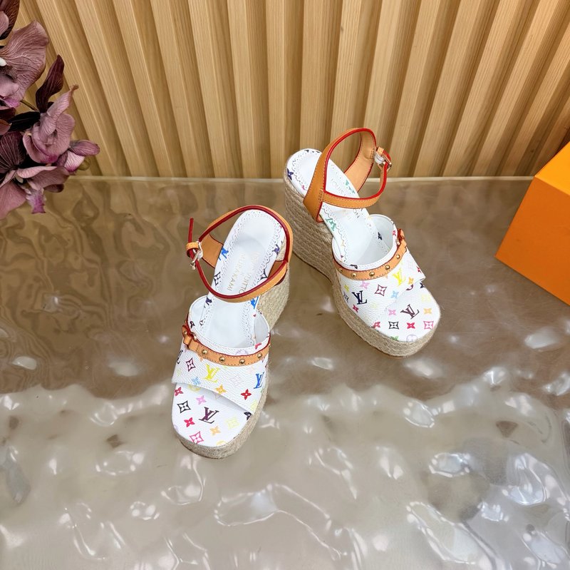 루이비통 에스파드리유 웨지 샌들 001-252522