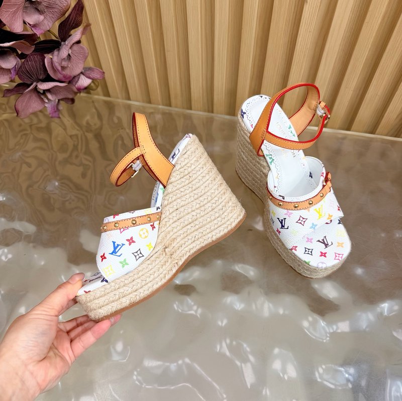 루이비통 에스파드리유 웨지 샌들 001-252522