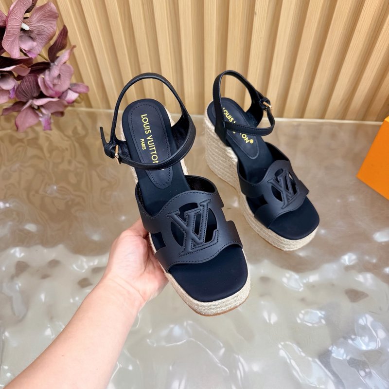 루이비통 에스파드리유 웨지 샌들 001-252525