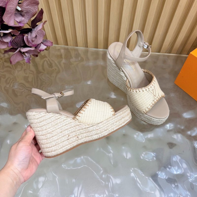 루이비통 에스파드리유 웨지 샌들 001-252529