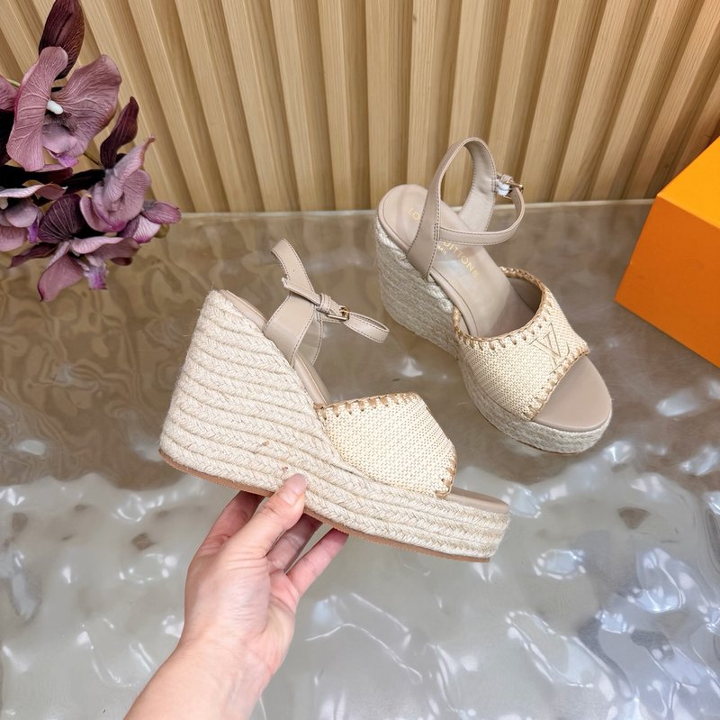 루이비통 에스파드리유 웨지 샌들 001-252529