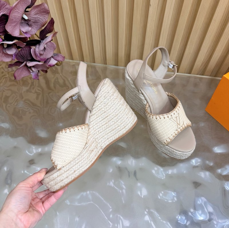 루이비통 에스파드리유 웨지 샌들 001-252529