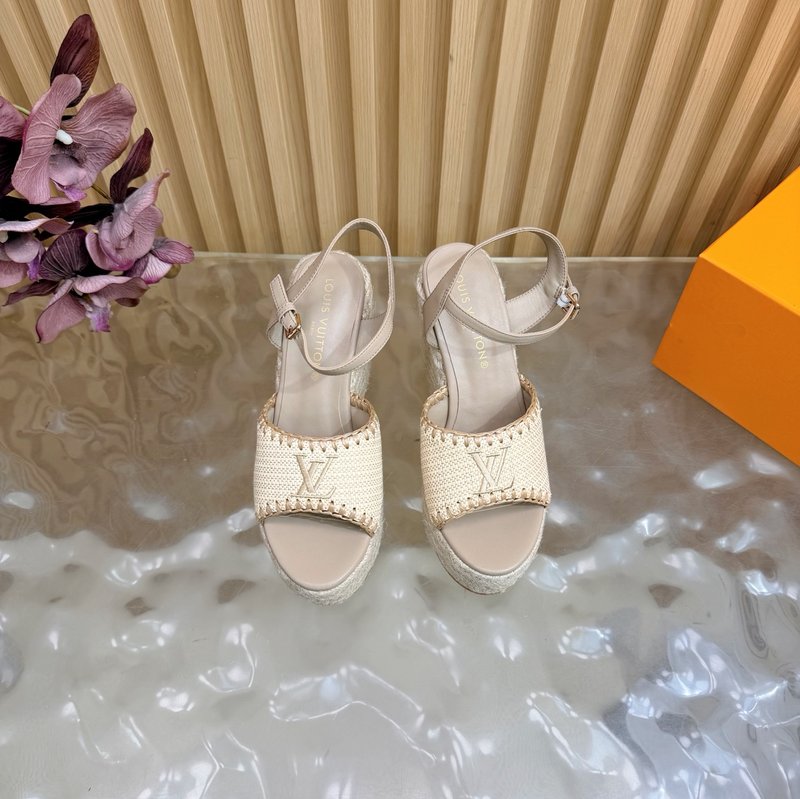 루이비통 에스파드리유 웨지 샌들 001-252529