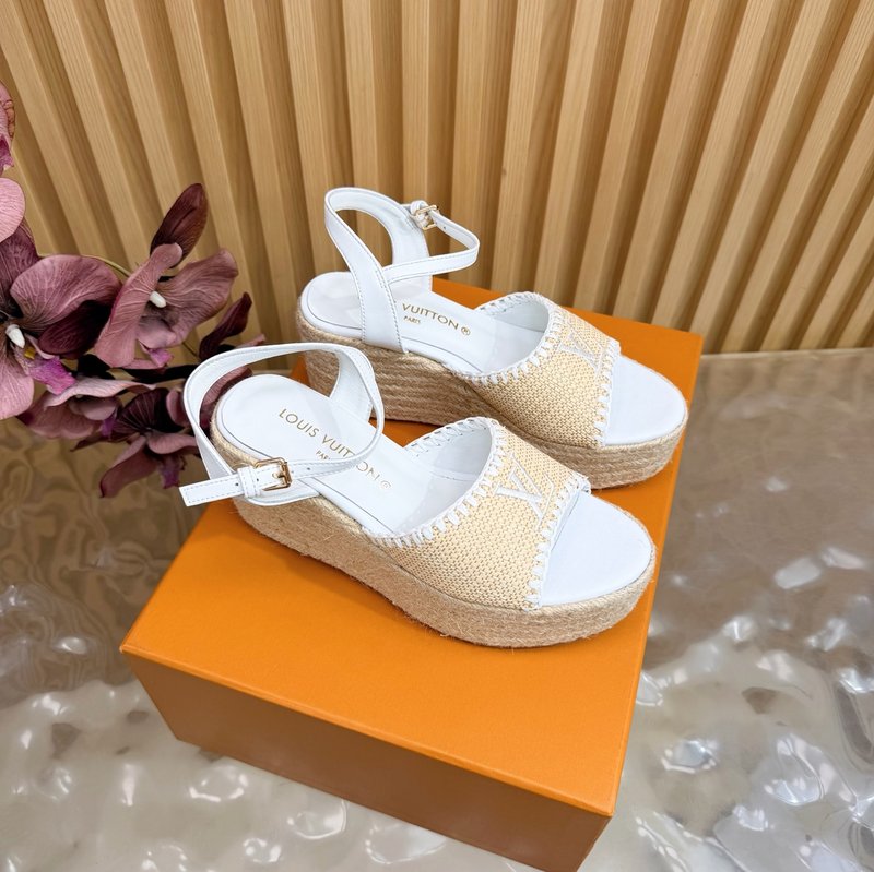 루이비통 에스파드리유 웨지 샌들 001-252530