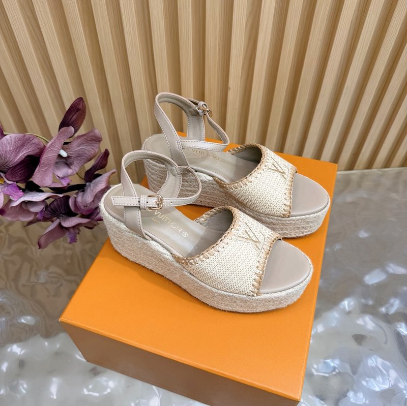 루이비통 삼색 에스파드리유 웨지 샌들 001-252531