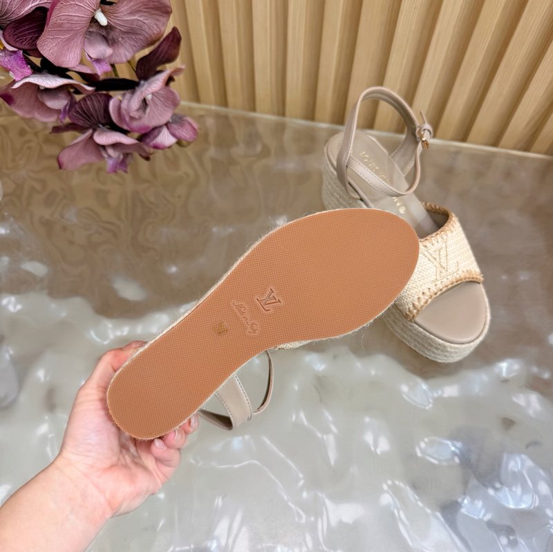 루이비통 삼색 에스파드리유 웨지 샌들 001-252531