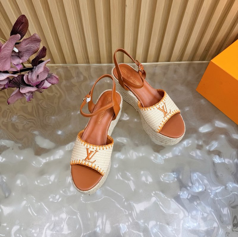 루이비통 에스파드리유 웨지 샌들 001-252533