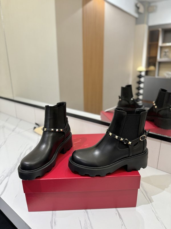 발렌티노 라운드 토 슬립온 첼시 부츠 001-252574