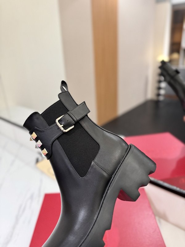 발렌티노 라운드 토 체ลซี 부츠 001-252575