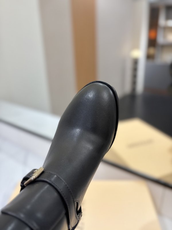 발렌티노 빈티지 버클 라운드 토 니하이 부츠 001-252578