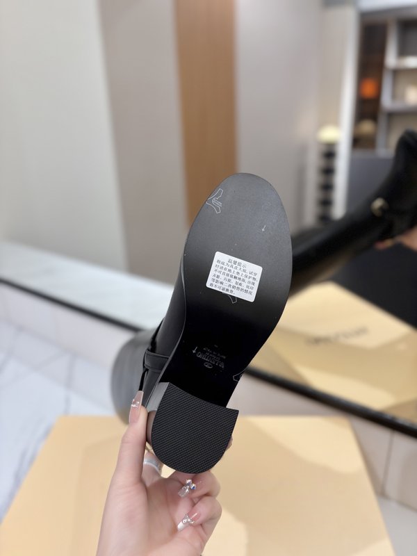 발렌티노 빈티지 버클 라운드 토 니하이 부츠 001-252578