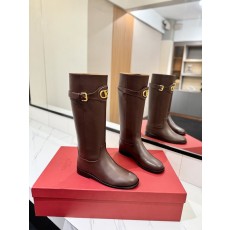 발렌티노 빈티지 버클 라운드 토 니트 부츠 001-252583