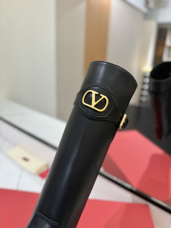 발렌티노 빈티지 버클 라운드 토 니트 부츠 001-252584