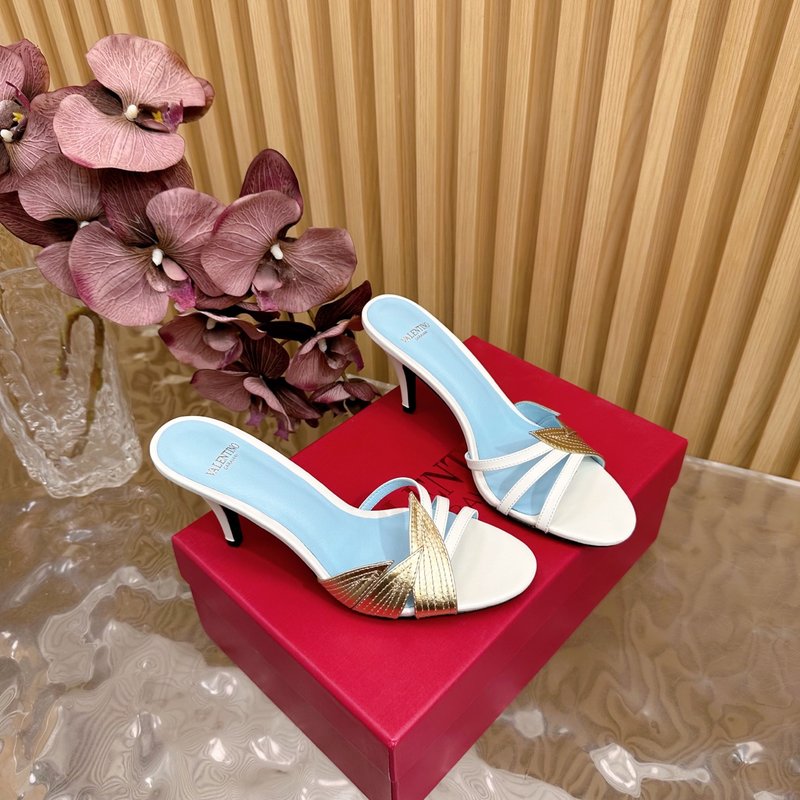 발렌티노 물고기 비늘 다이아몬드 하이힐 샌들 001-252705