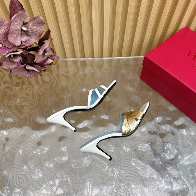 발렌티노 물고기 비늘 다이아몬드 하이힐 샌들 001-252705