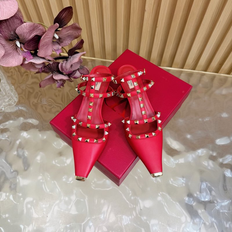 발렌티노 리본 스파이크 하이힐 샌들 001-252714