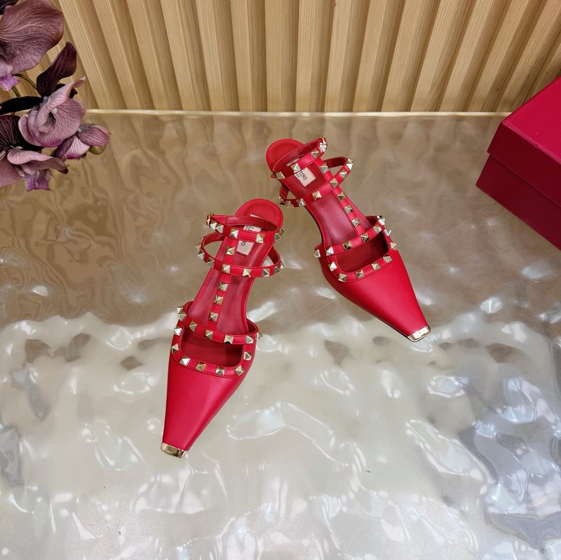 발렌티노 리본 스파이크 하이힐 샌들 001-252714