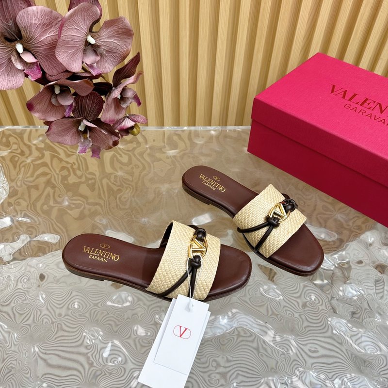 발렌티노 웨빙 플랫 샌들 001-252733