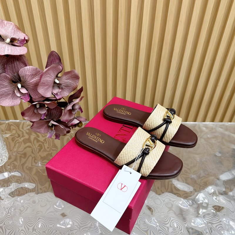 발렌티노 웨빙 플랫 샌들 001-252733