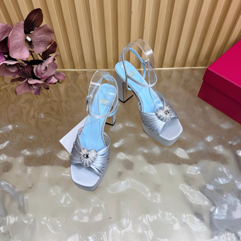 발렌티노 하이힐 플랫폼 실크 샌들 001-252783