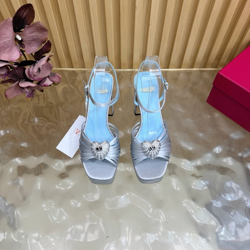 발렌티노 하이힐 플랫폼 실크 샌들 001-252783