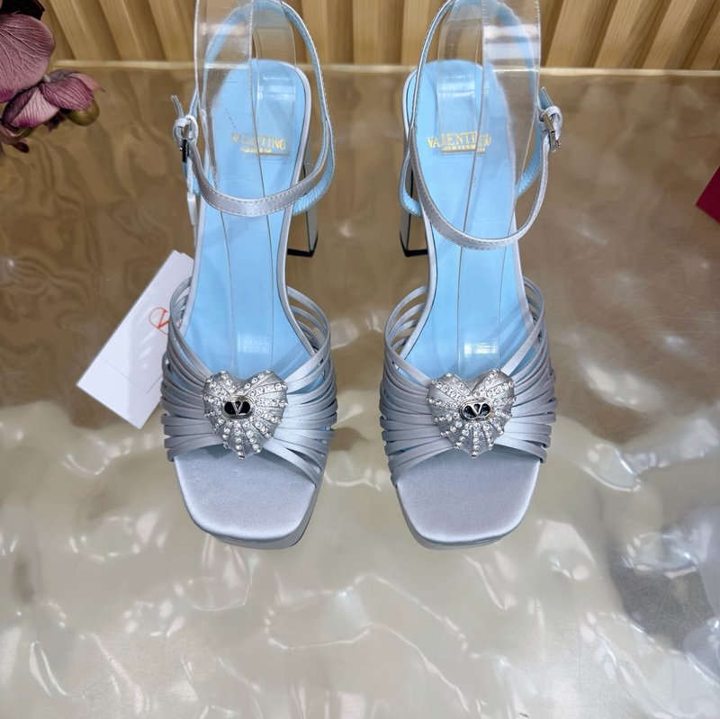 발렌티노 하이힐 플랫폼 실크 샌들 001-252783
