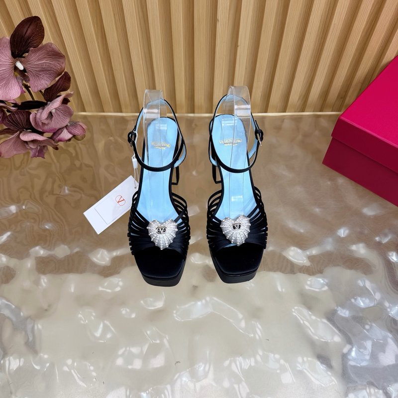 발렌티노 하이힐 플랫폼 실크 샌들 001-252789