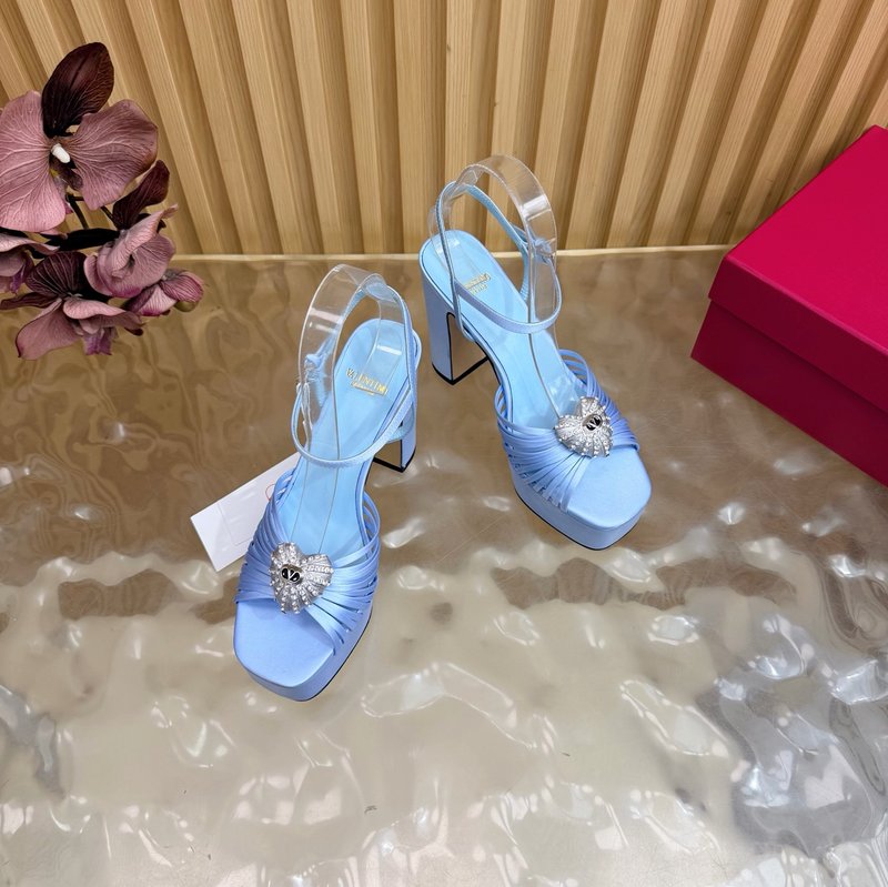 발렌티노 하이힐 플랫폼 실크 샌들 001-252791