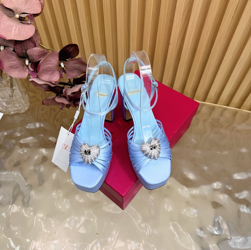 발렌티노 하이힐 플랫폼 실크 샌들 001-252791